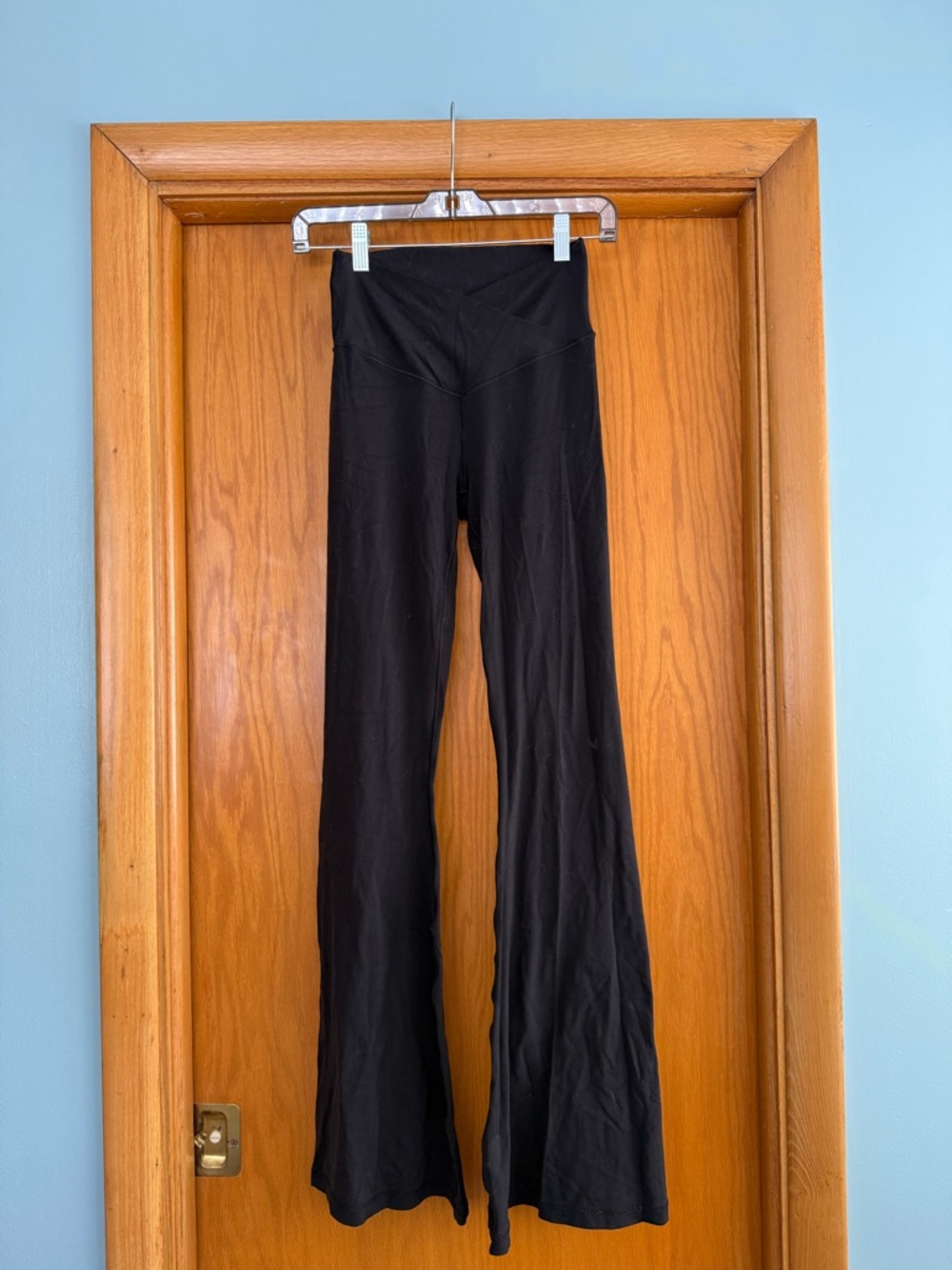 aerie Black High-Rise Flare Leggings